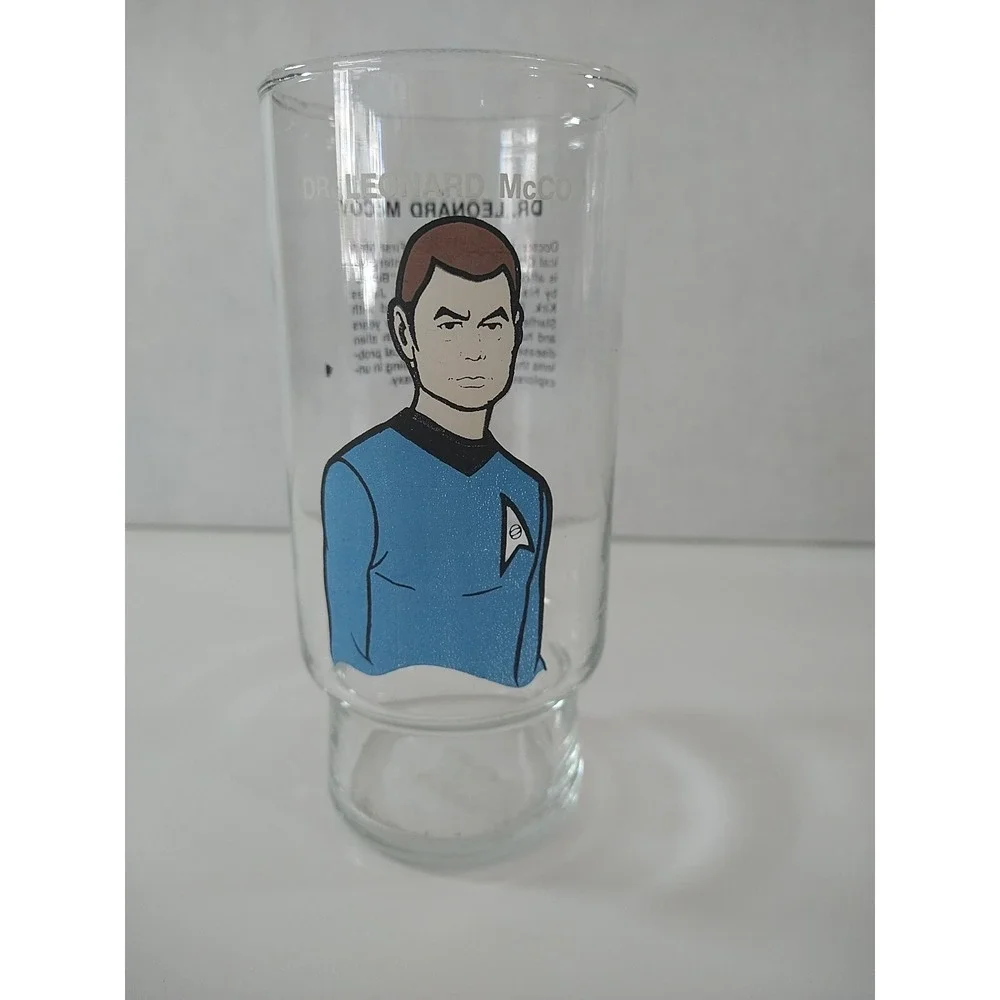 Vintage 1970s Star Trek Dr Pepper Glasses Set of 4 Kirk McCoy Enterprise Spock